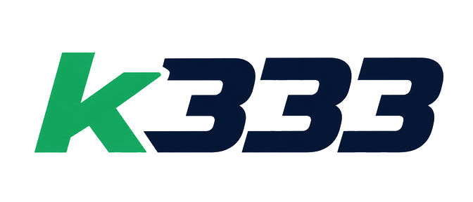k333 logo on the dark blue header